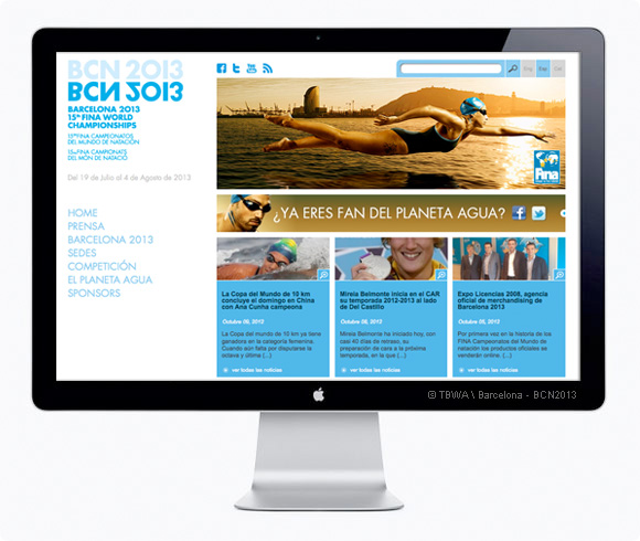 Website Mundiales de Natación BCN2013